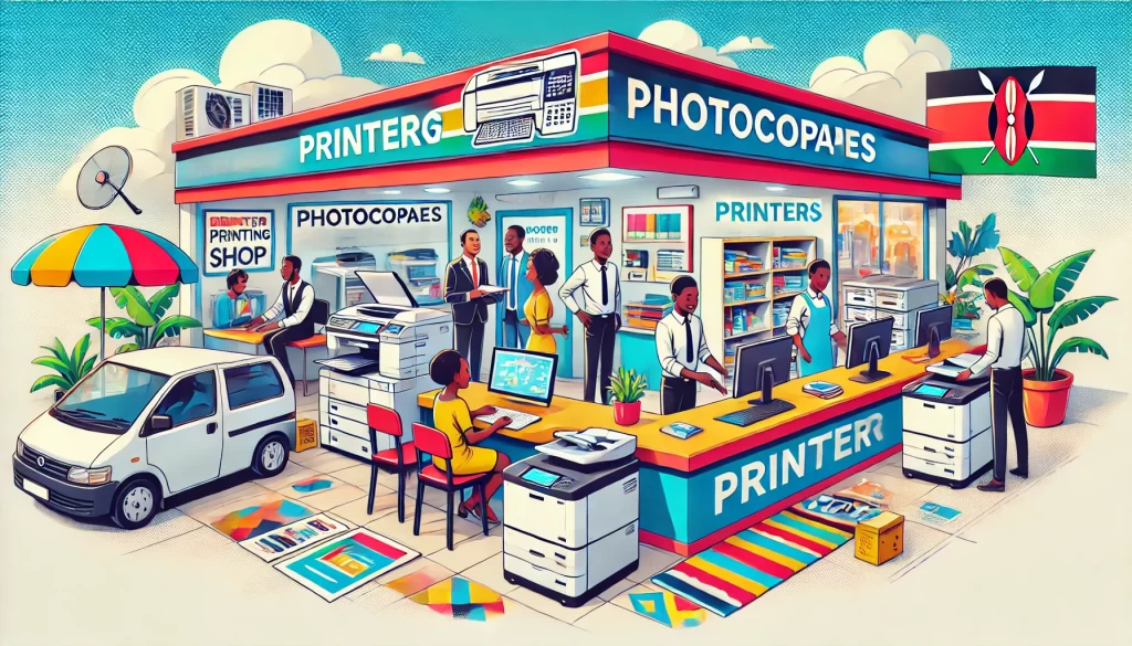 Printing photocopying shop Nairobi Kenya