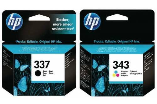 HP 337 343 Black & Tri-color Ink Cartridge